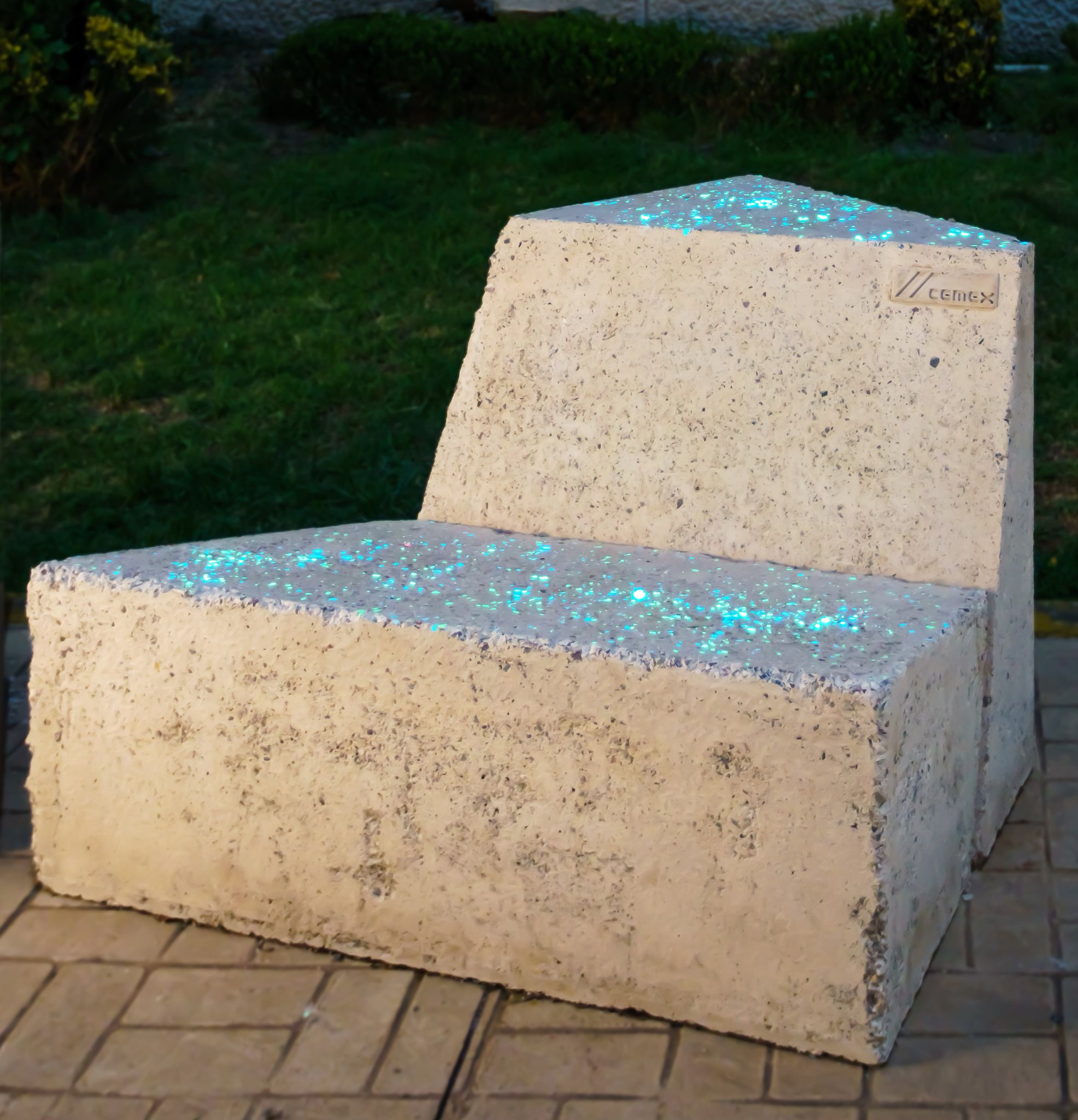 Concreto que brilla en la oscuridad