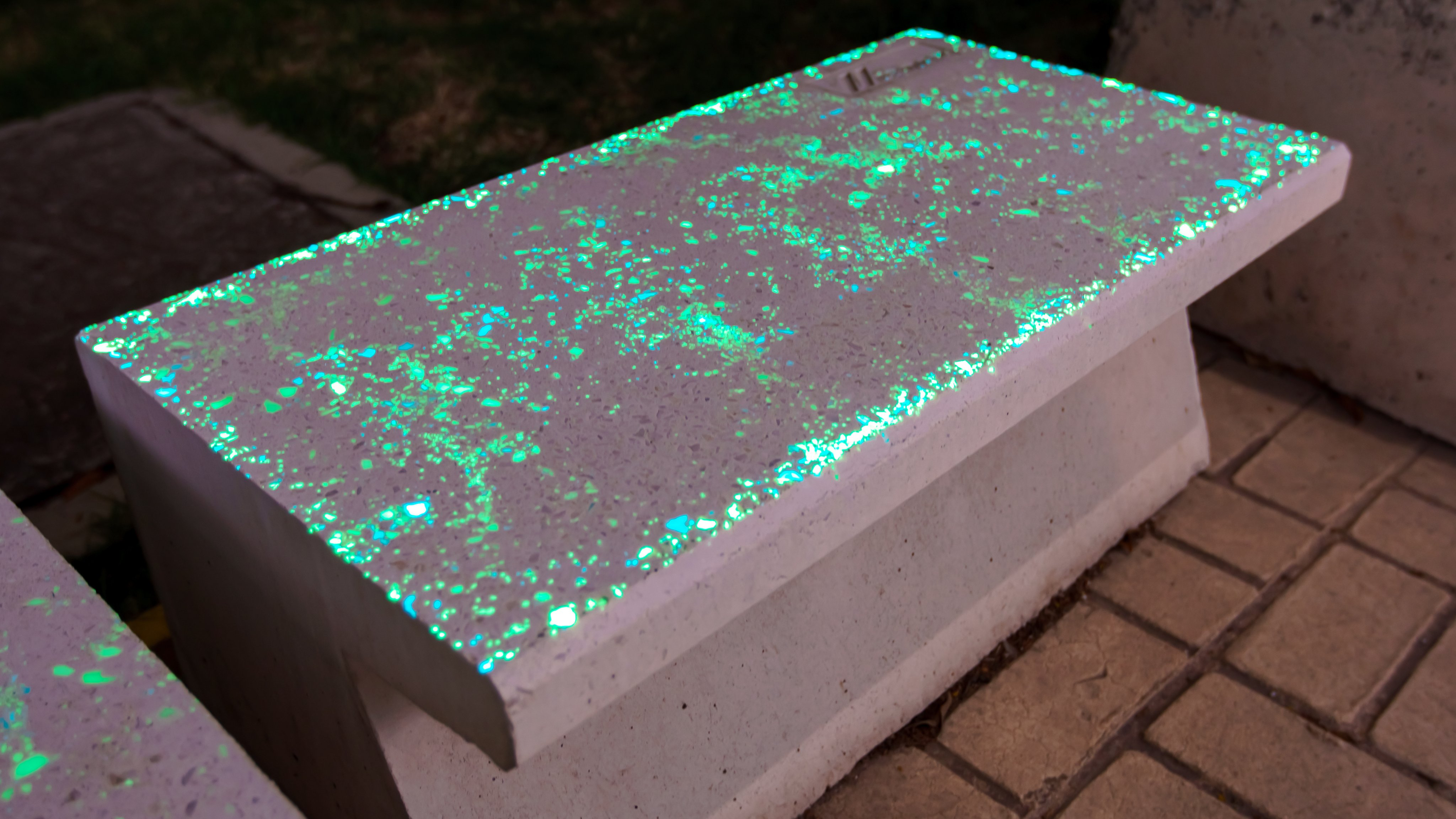 Concreto que brilla en la oscuridad