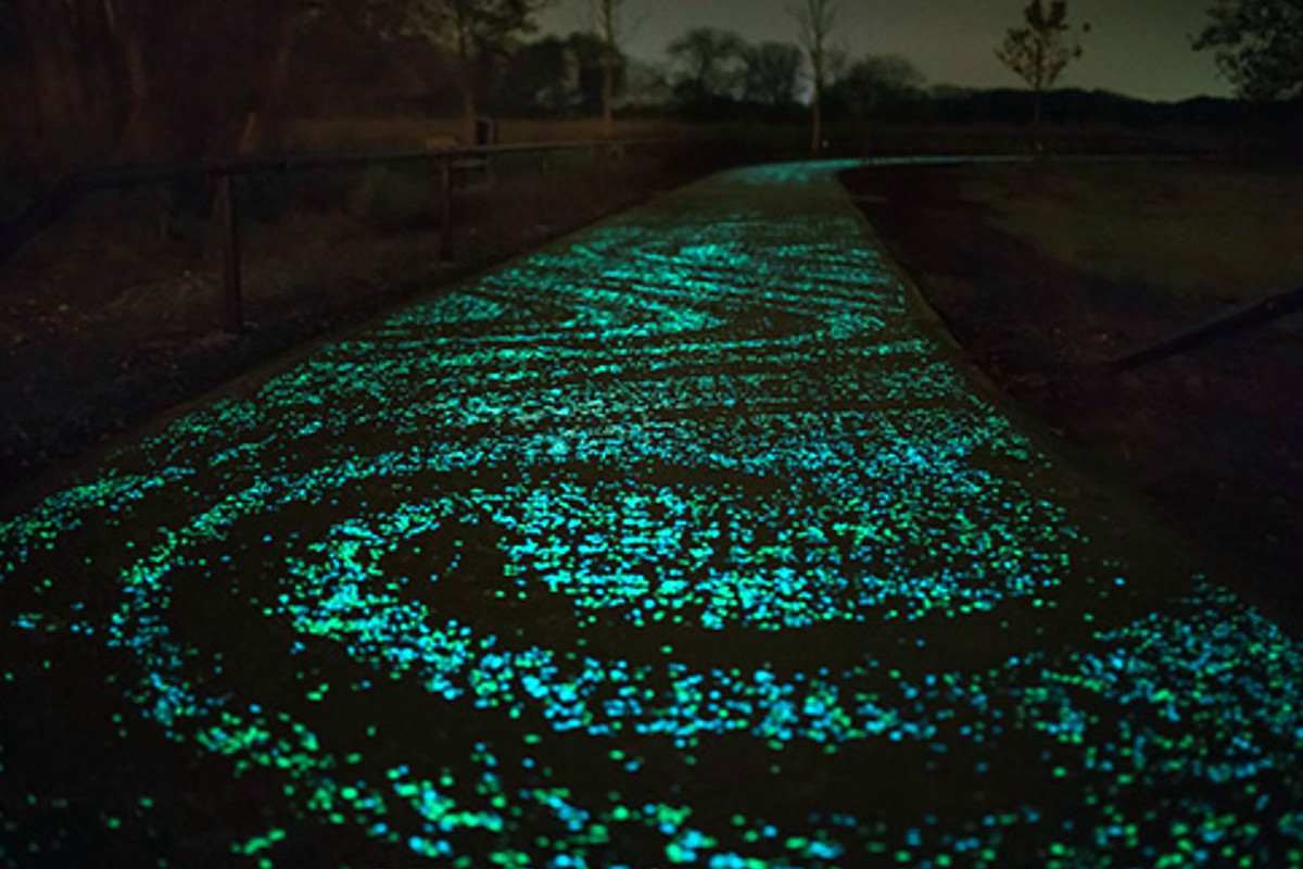 Concreto que brilla en la oscuridad