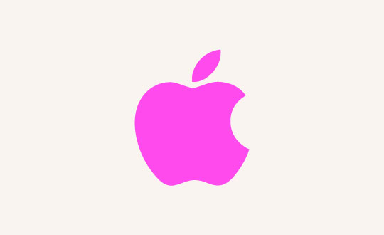 Logotipos de apple con otro color