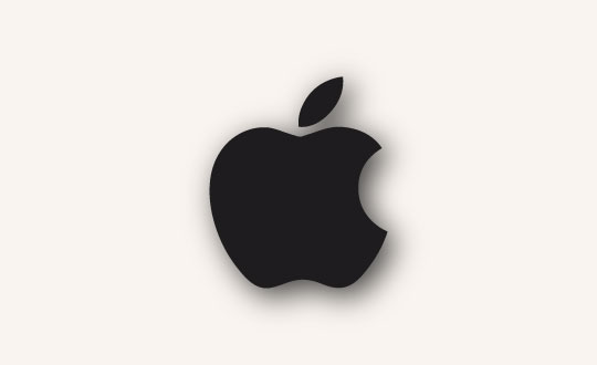 Logotipos de apple con sombra