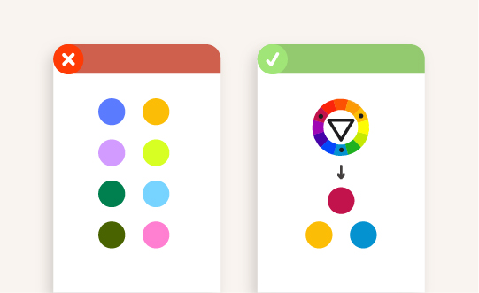 Imagen Diseño de UI ejemplo de paleta de color