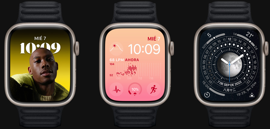 Mostrar los diferentes estilos del Apple Watch serie 8