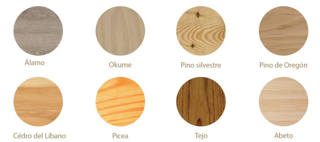 Tipos de maderas: maderas blandas.
