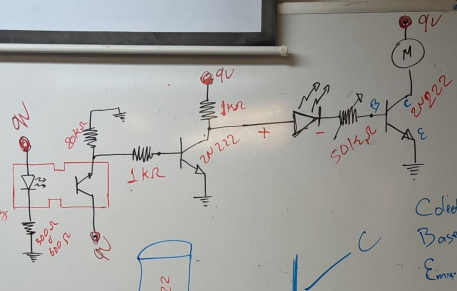 Diagrama del circuito que alumnos usaron de guía para diseñar su robot