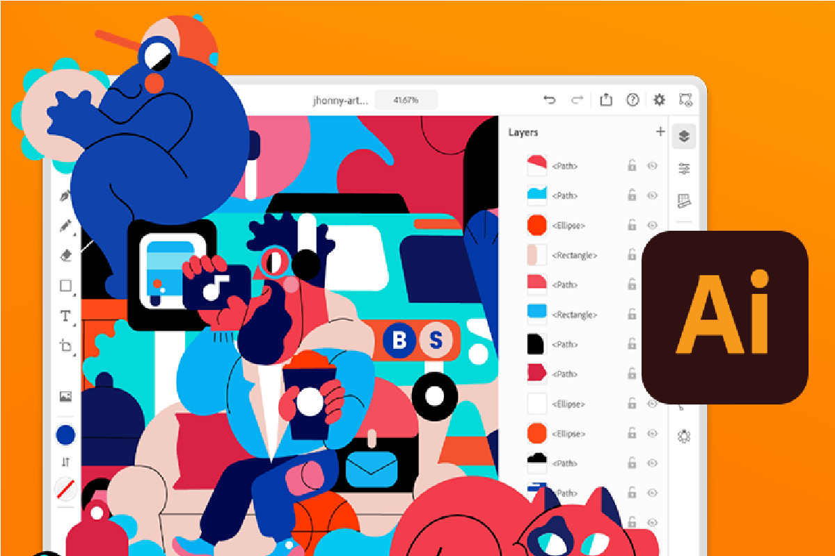 Adobe Illustrator herramienta que usaron los alumnos para su animación