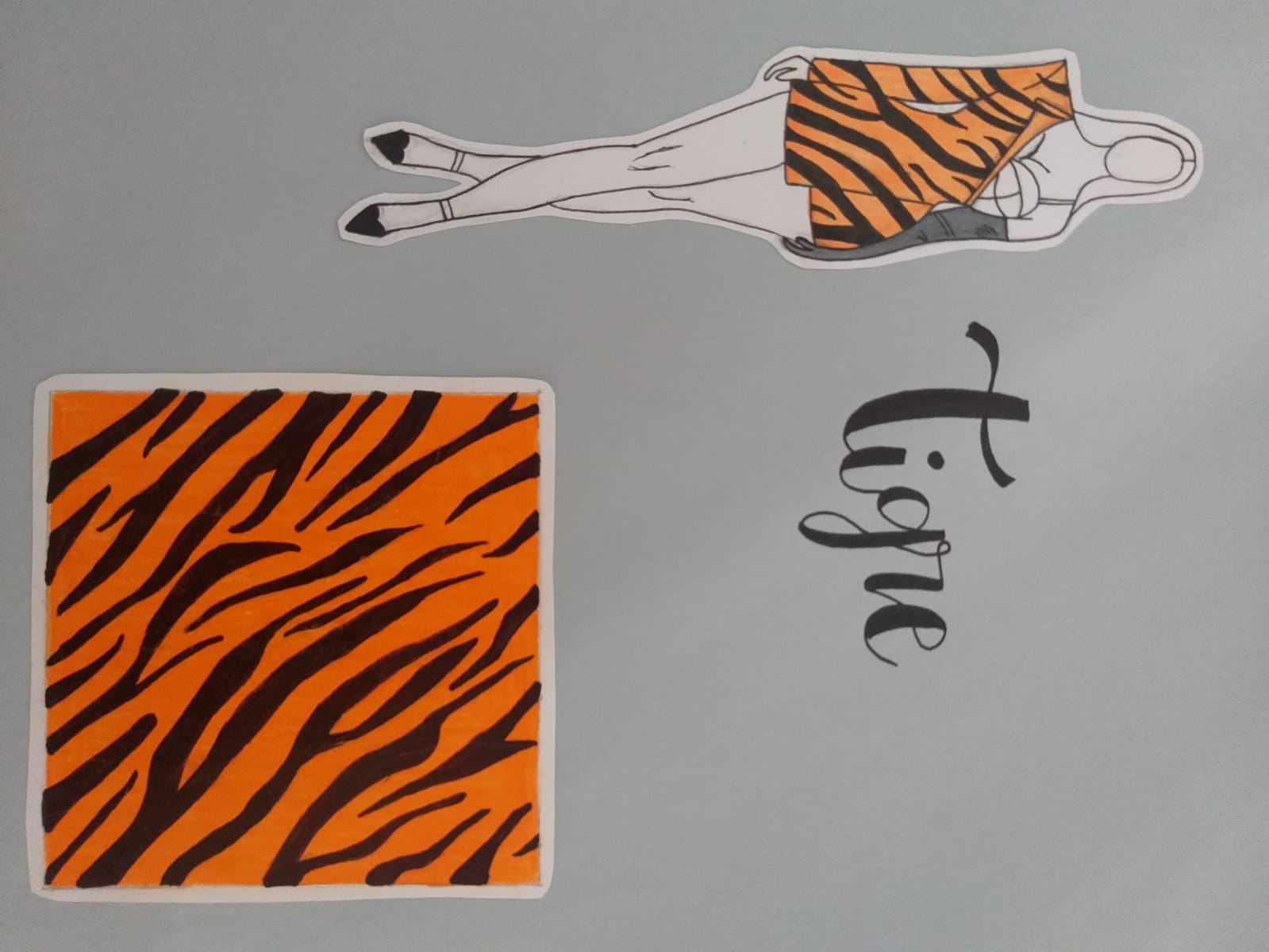 Técnicas de Representación - Muestrario textura Tigre