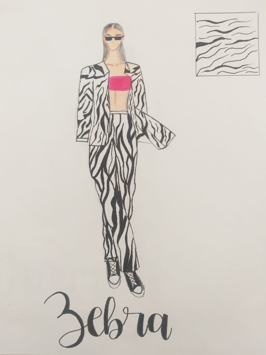 Representación - Ilustración textura zebrea