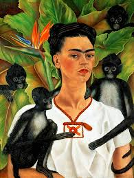 Autorretrato con monos de Frida Kahlo