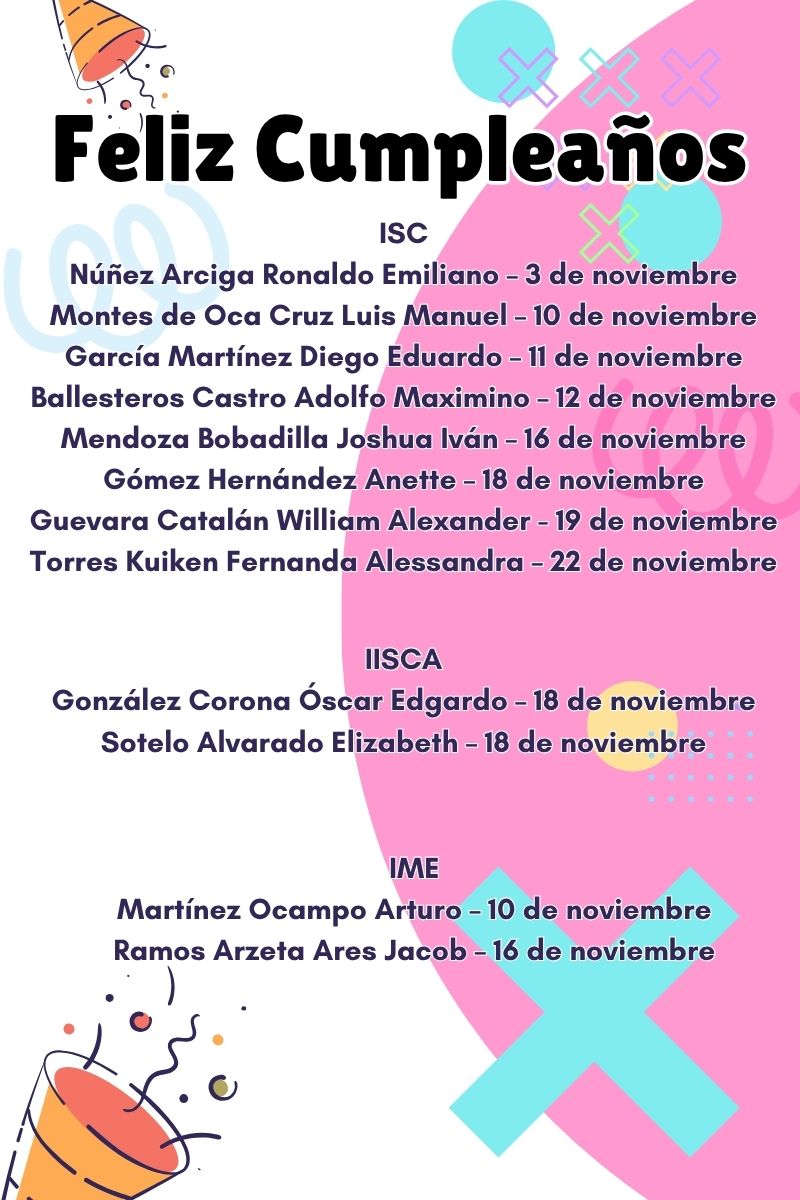 Noviembre cumpleañeros