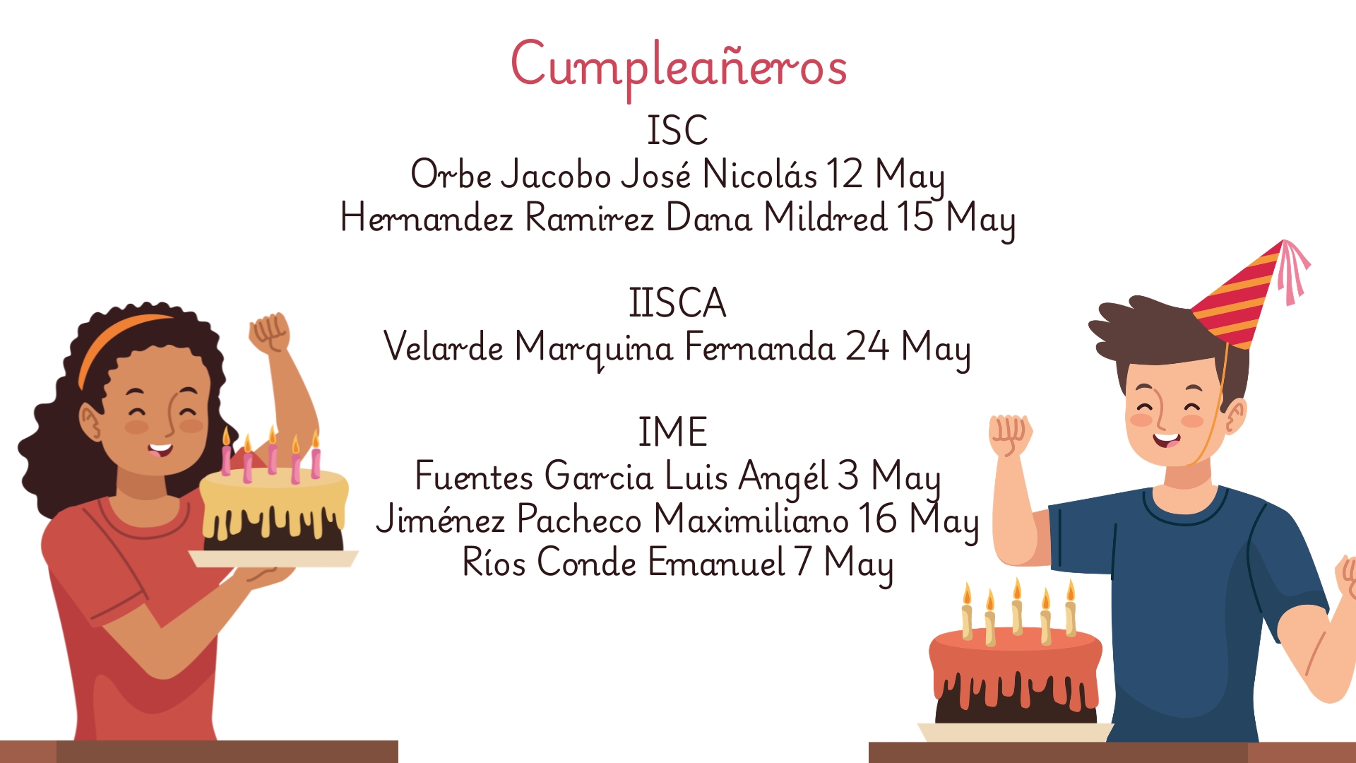 mayo festejados