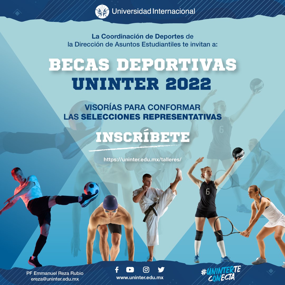 Becas deportivas uninter 2022 visorias para conformar las selecciones representativas.