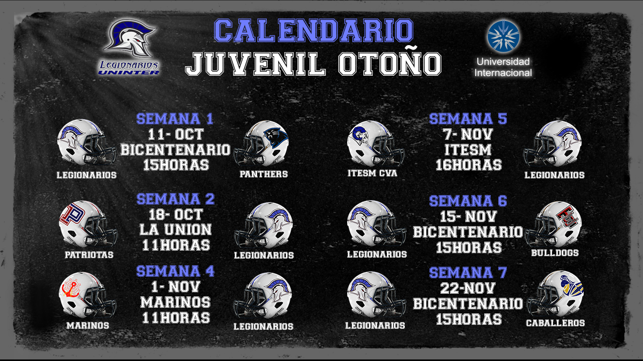 calendario juvenil otoño ui fba 14