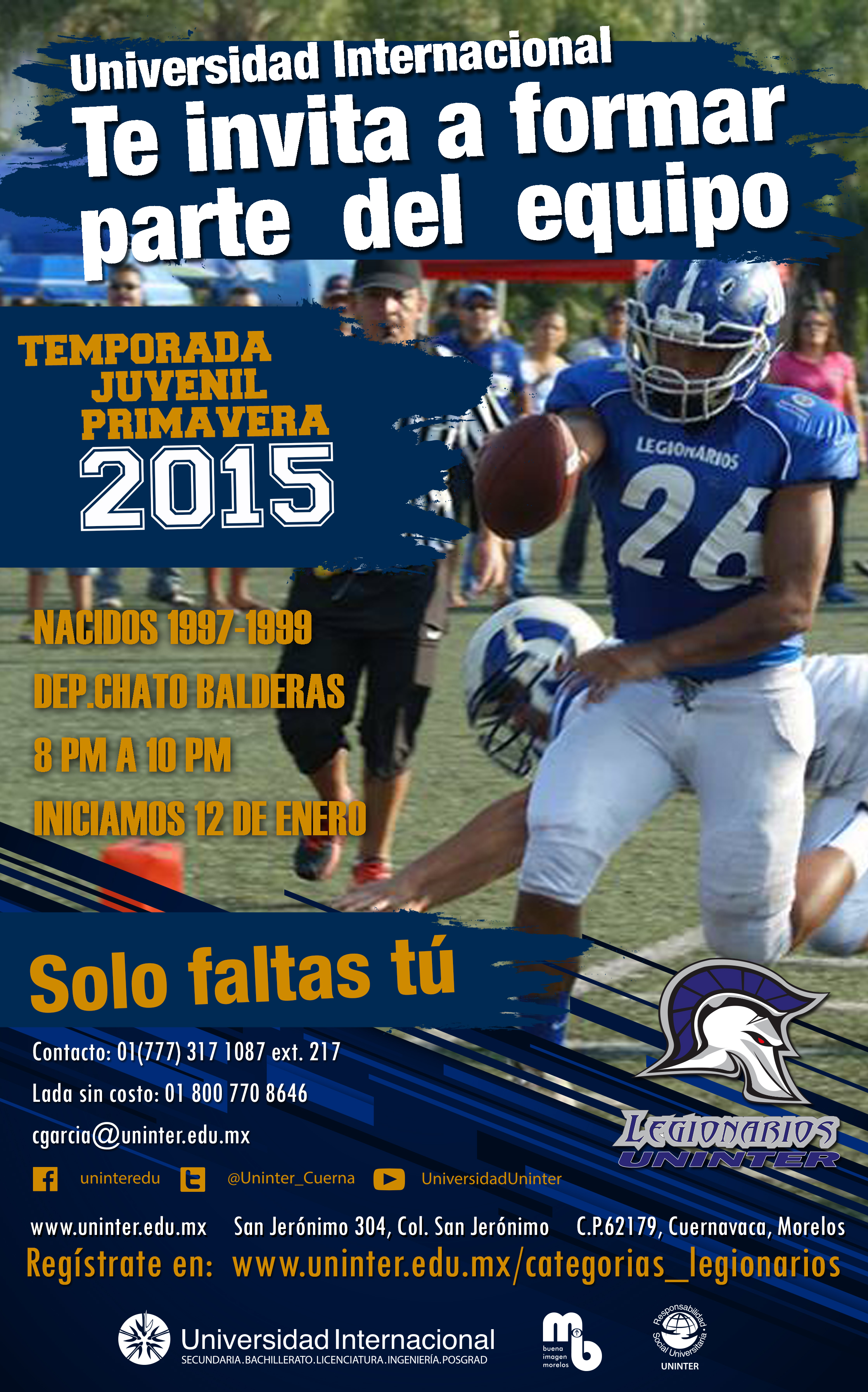 Postal Reclutamiento Juvenil Primavera 2015 UI Fba