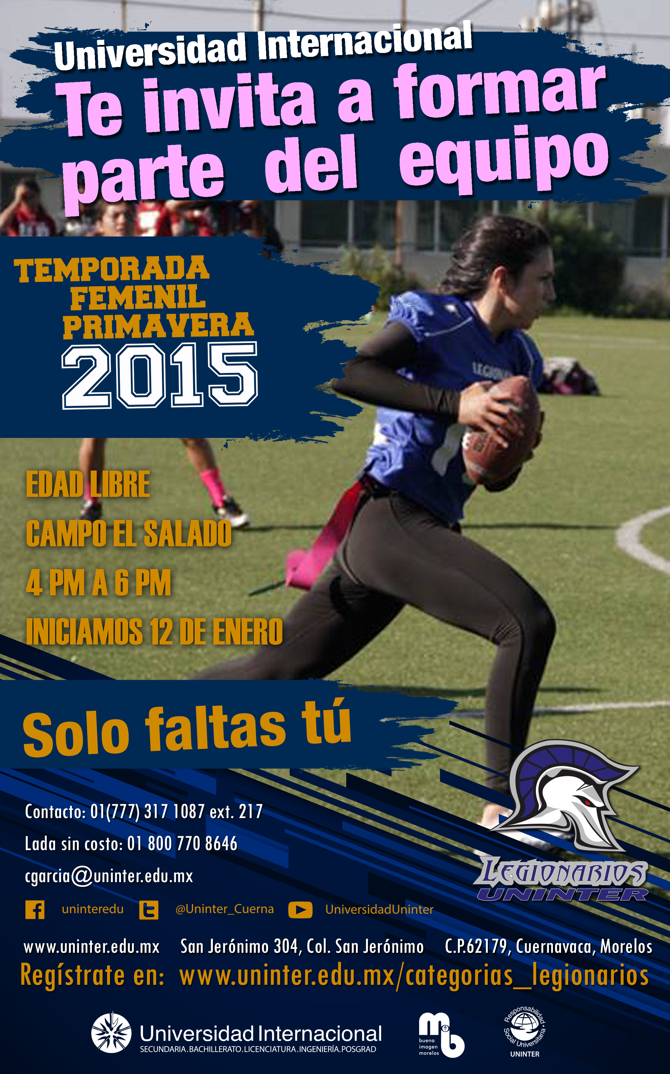 Postal Reclutamiento Legionarias Primavera 2015 UI Fba